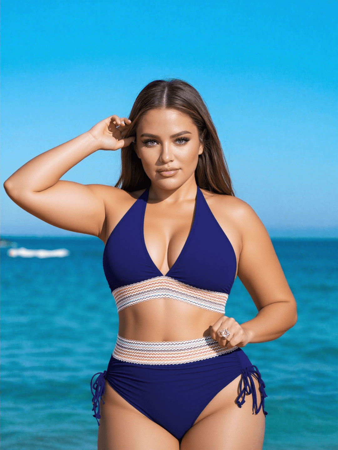 Elegante high-waist bikini met shapewear-effect