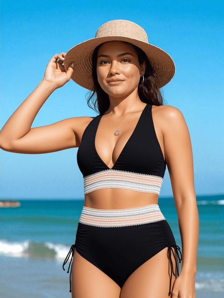 Elegante high-waist bikini met shapewear-effect