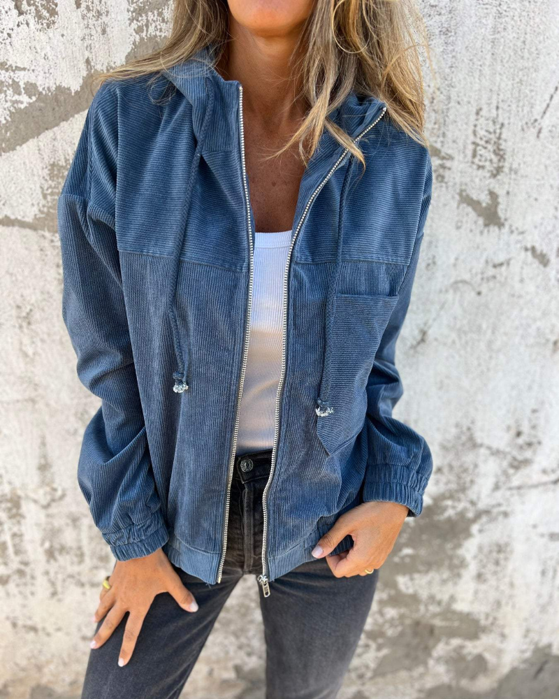 Elle | Corduroy hoodie