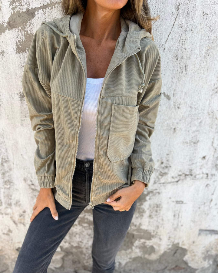 Elle | Corduroy hoodie