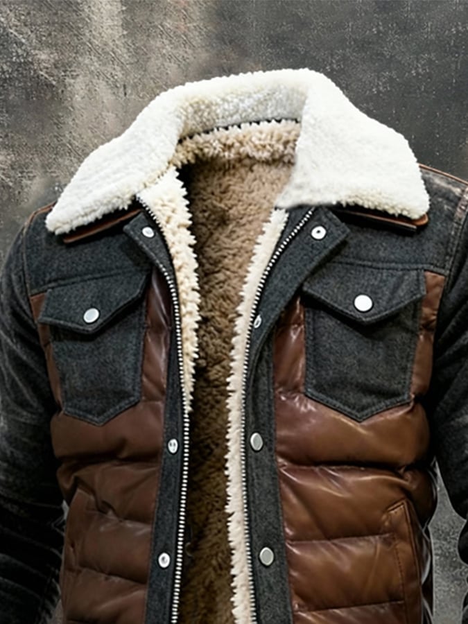 Hybride blouson met brede kraag