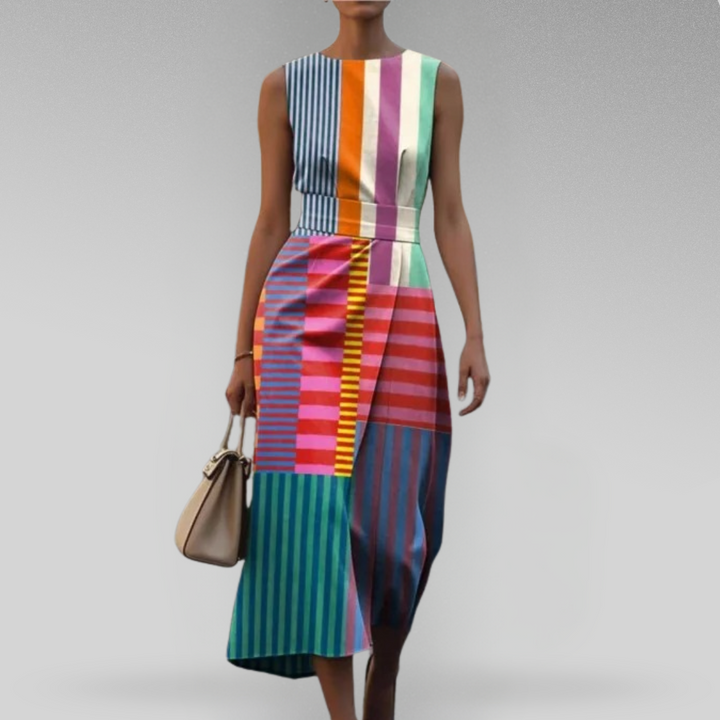 Tania – Mouwloze jurk met print