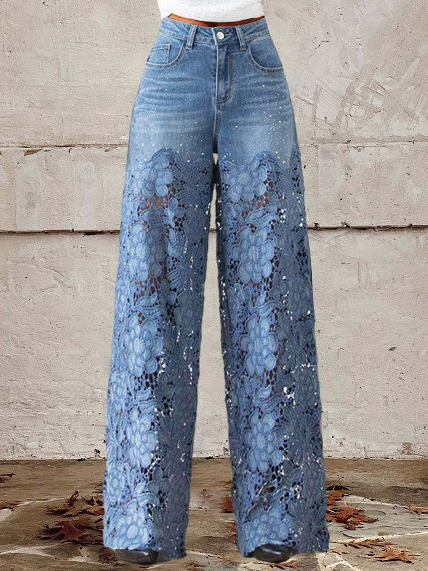 DAMESBROEK | DENIMLOOK MET PATCHES