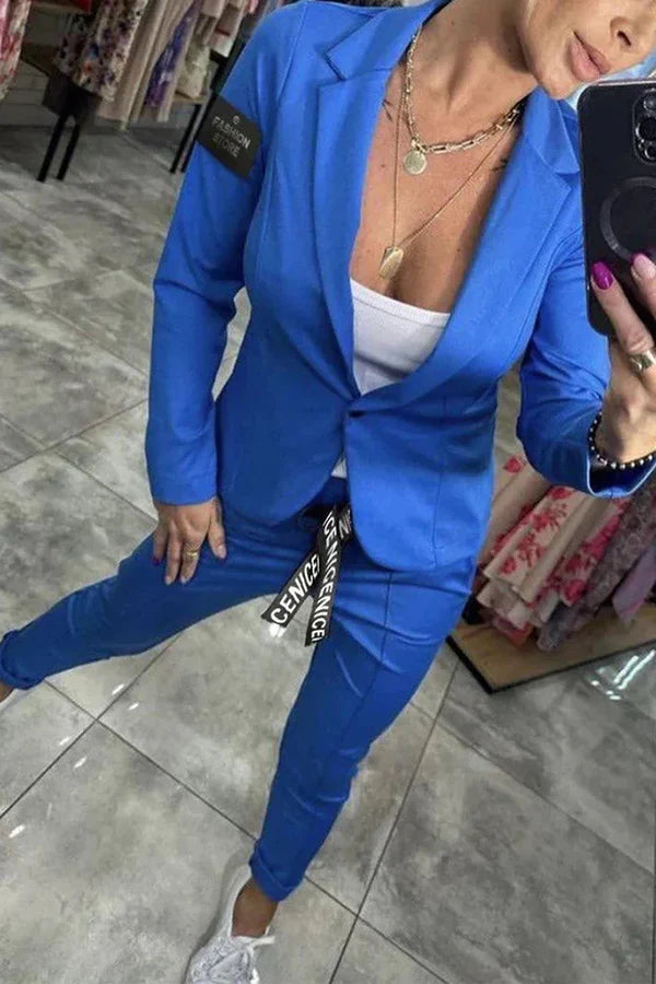 SENIA | Tweedelige set met zachte blazer & relaxte joggers