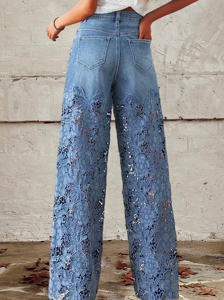 DAMESBROEK | DENIMLOOK MET PATCHES