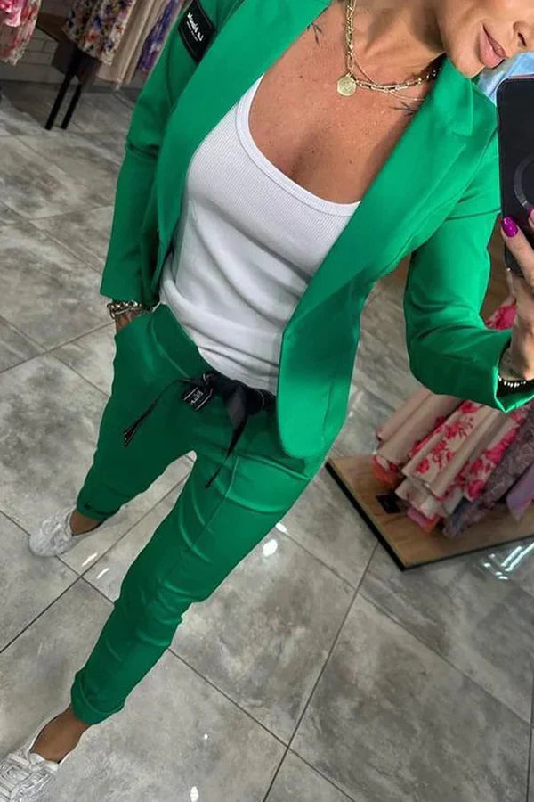 SENIA | Tweedelige set met zachte blazer & relaxte joggers