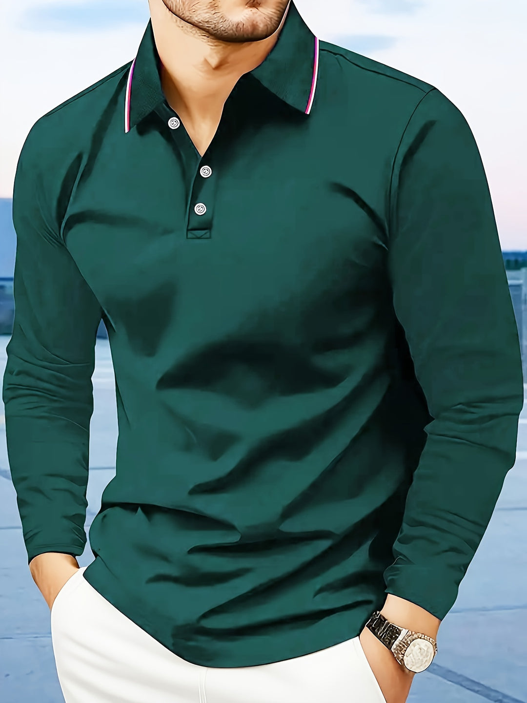 TIMO - Poloshirt met lange mouwen