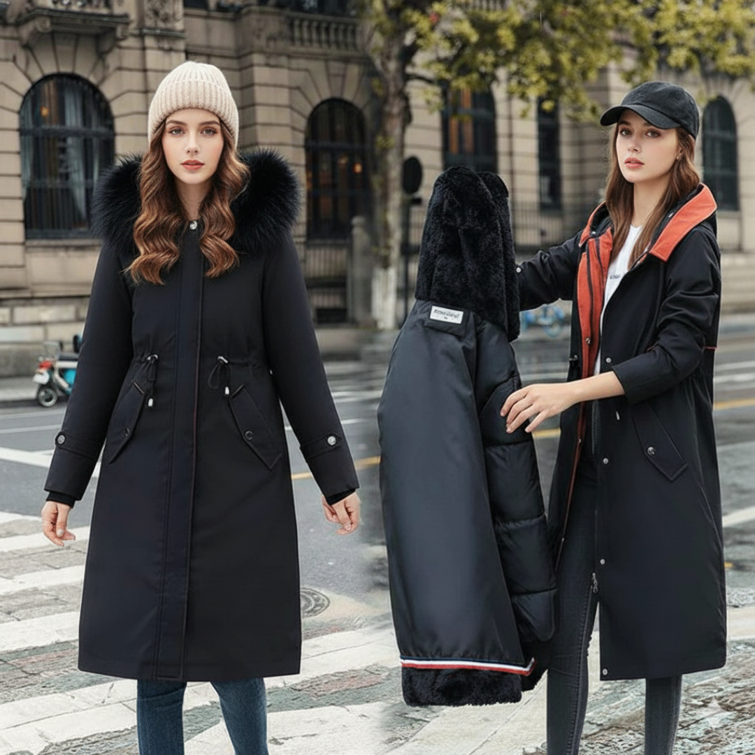 Frostra™ – Dames Winterjas met Capuchon en Zachte Kraag