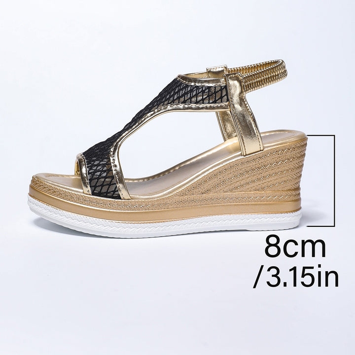 Elegante orthopedische instapsandalen voor dames met sleehak