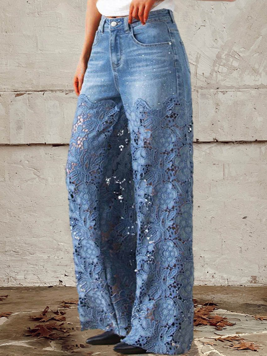DAMESBROEK | DENIMLOOK MET PATCHES