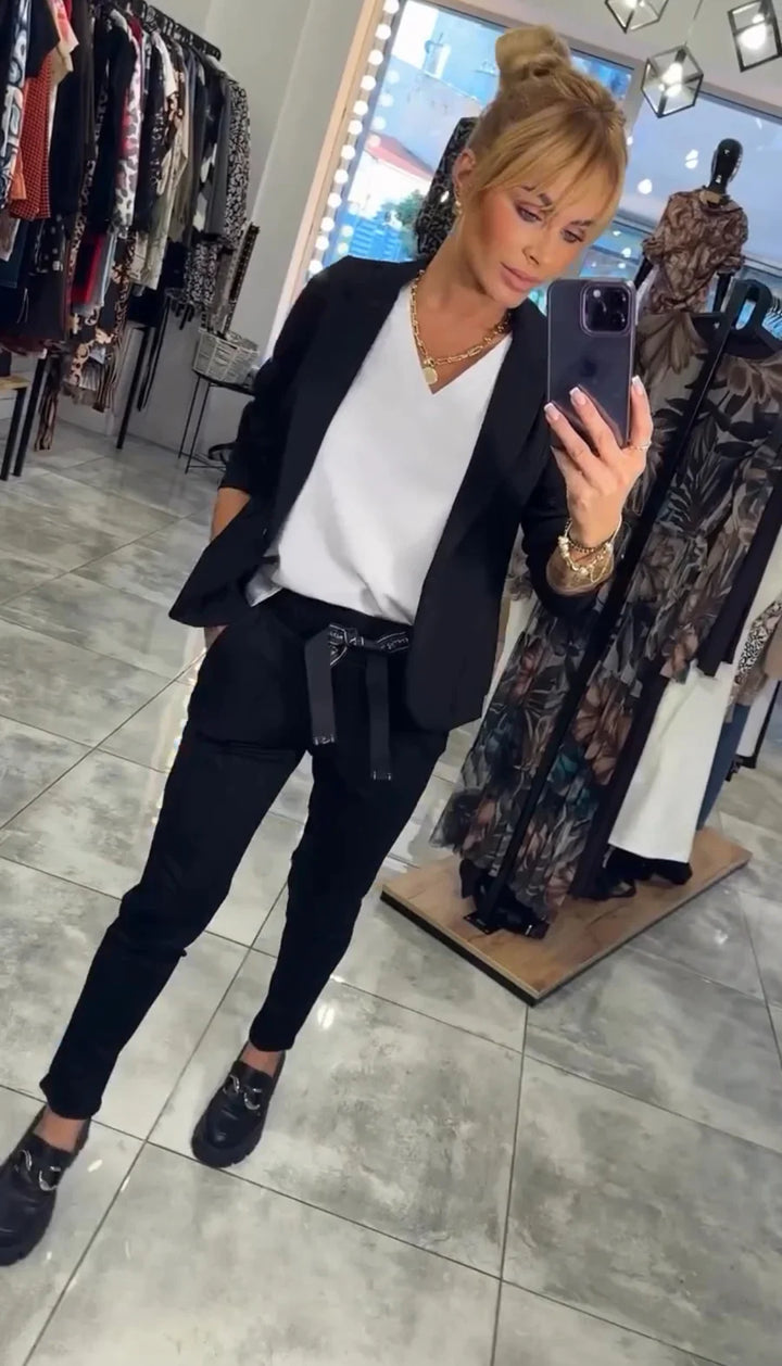 SENIA | Tweedelige set met zachte blazer & relaxte joggers
