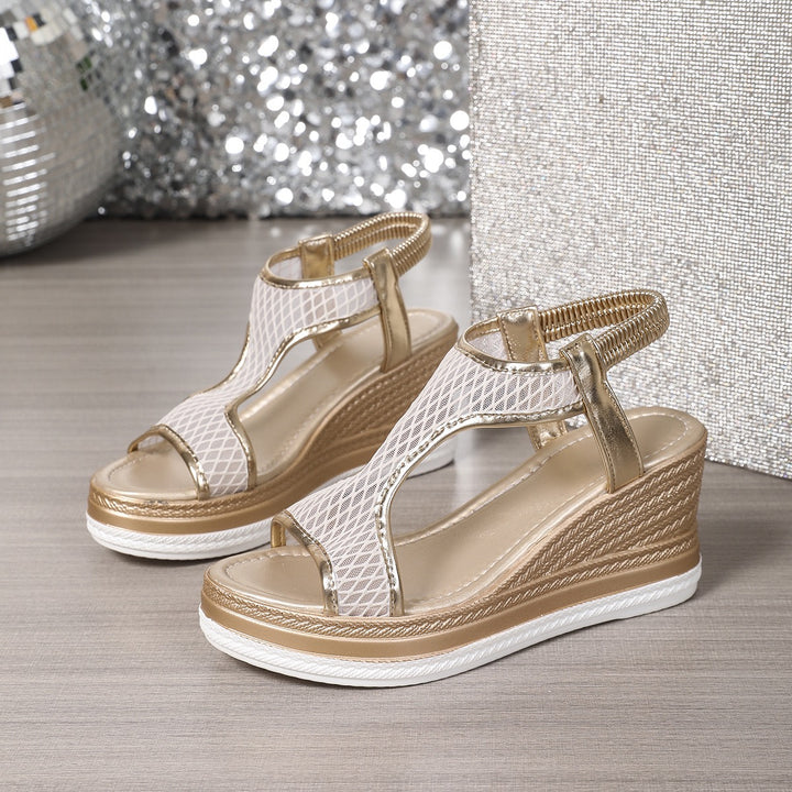 Elegante orthopedische instapsandalen voor dames met sleehak