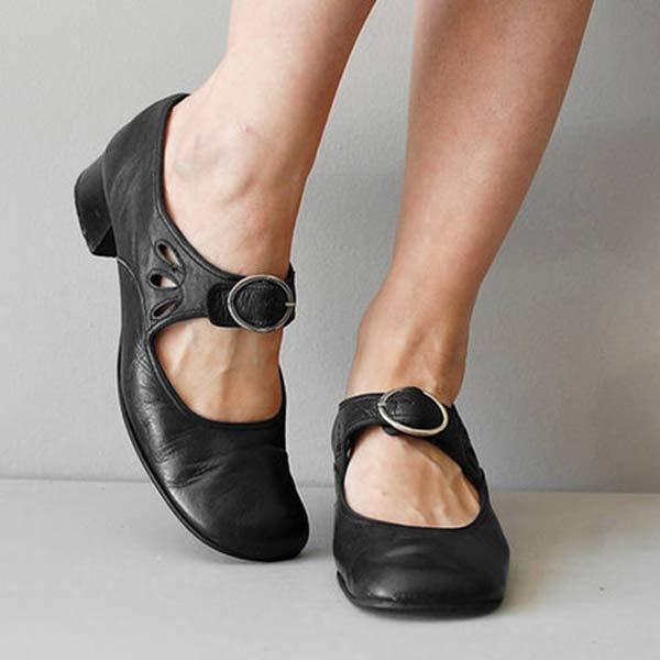 Denisa – Orthopedische sandalen met brede hak