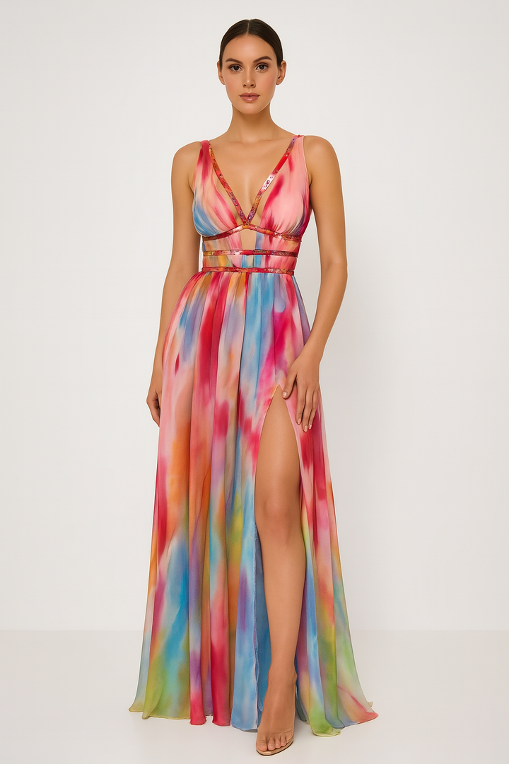 Freya™ | Gekleurde Maxi jurk