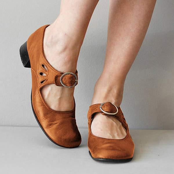 Denisa – Orthopedische sandalen met brede hak