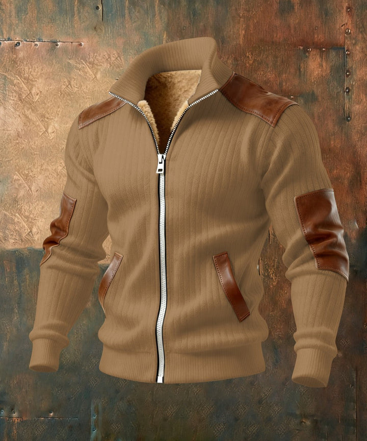 Paris | Getextureerd Jack met Ritssluiting en Leren Accenten