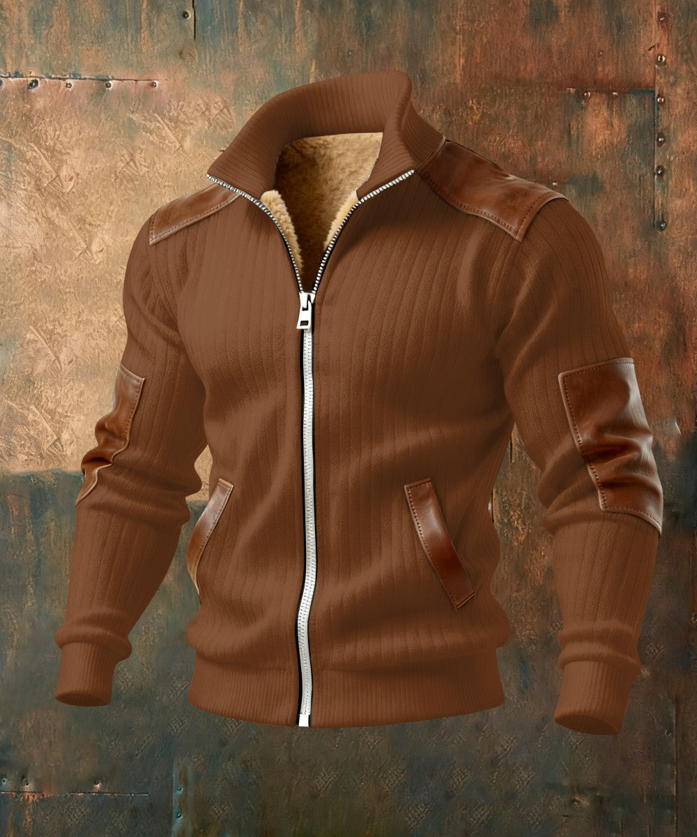 Paris | Getextureerd Jack met Ritssluiting en Leren Accenten