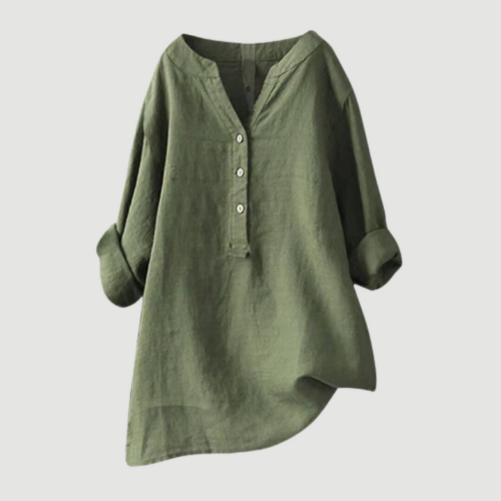 Freja – Luchtig en comfortabele blouse met knoopsluiting