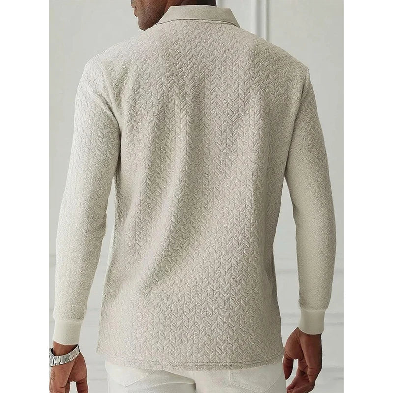 Julio™ | Casual Heren Polo Met Lange Mouwen