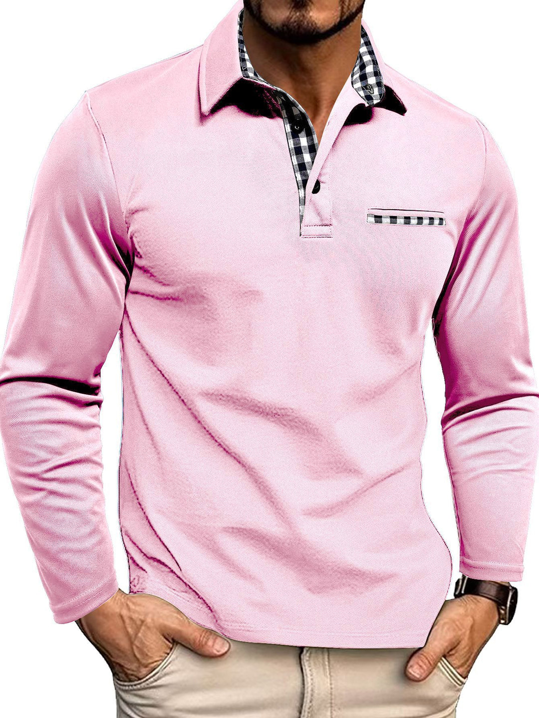 Poloshirt met lange mouwen