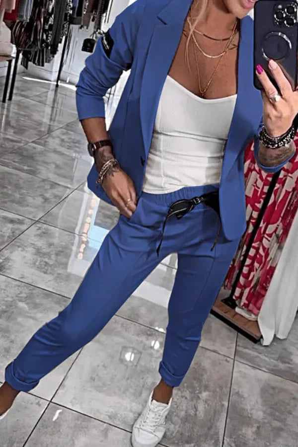 SENIA | Tweedelige set met zachte blazer & relaxte joggers