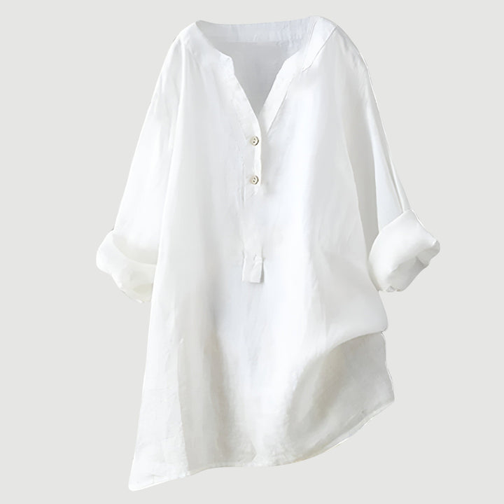 Freja – Luchtig en comfortabele blouse met knoopsluiting