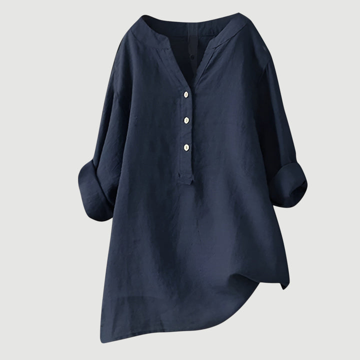 Freja – Luchtig en comfortabele blouse met knoopsluiting