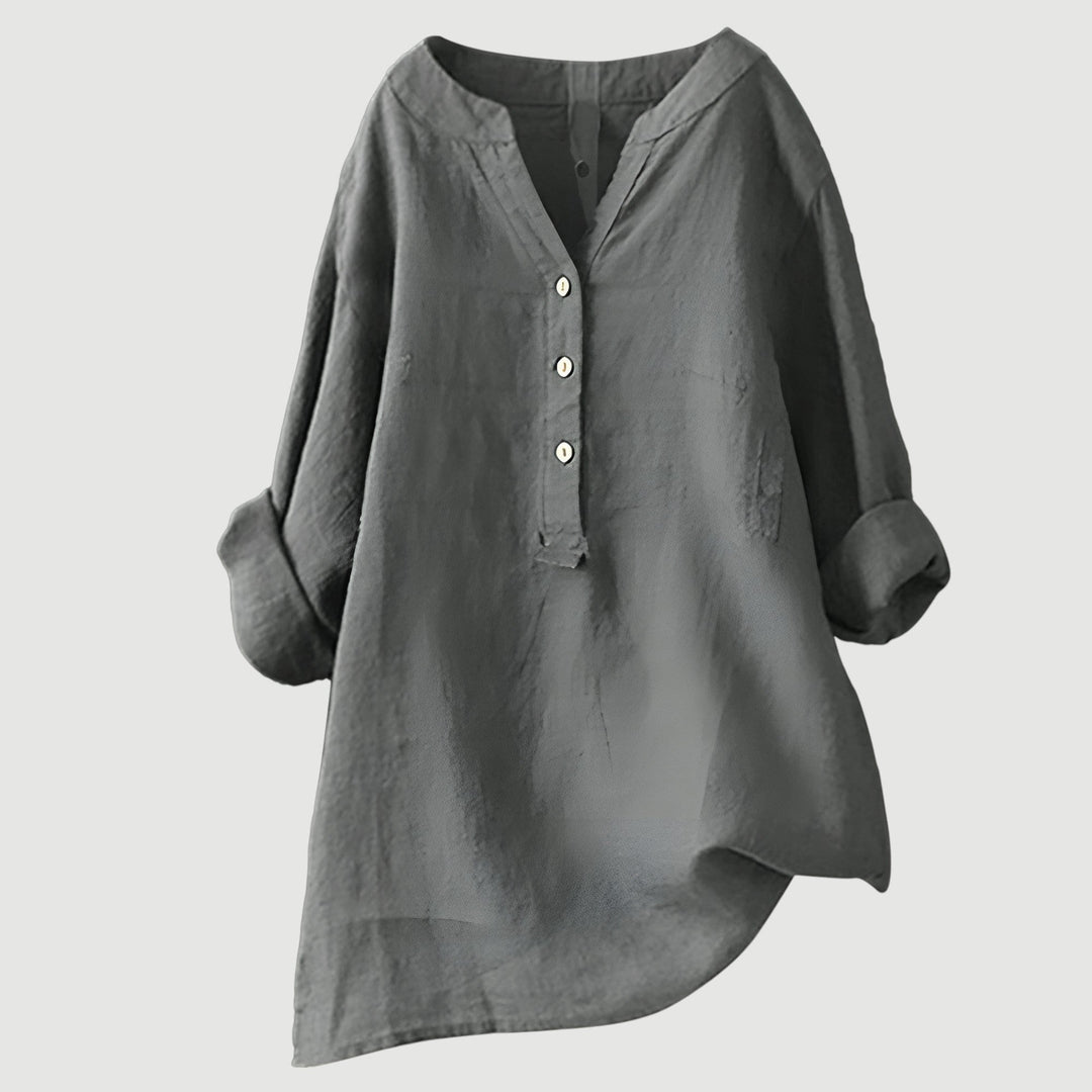 Freja – Luchtig en comfortabele blouse met knoopsluiting