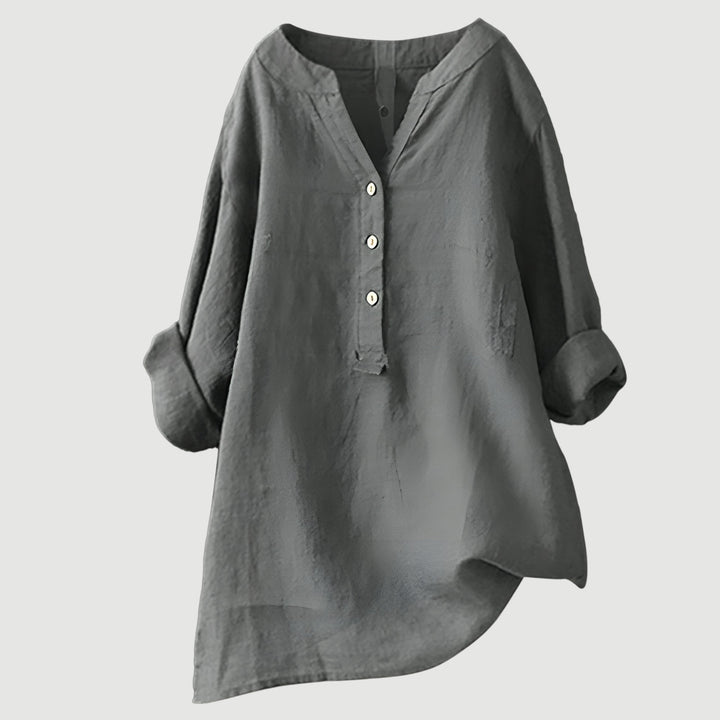 Freja – Luchtig en comfortabele blouse met knoopsluiting