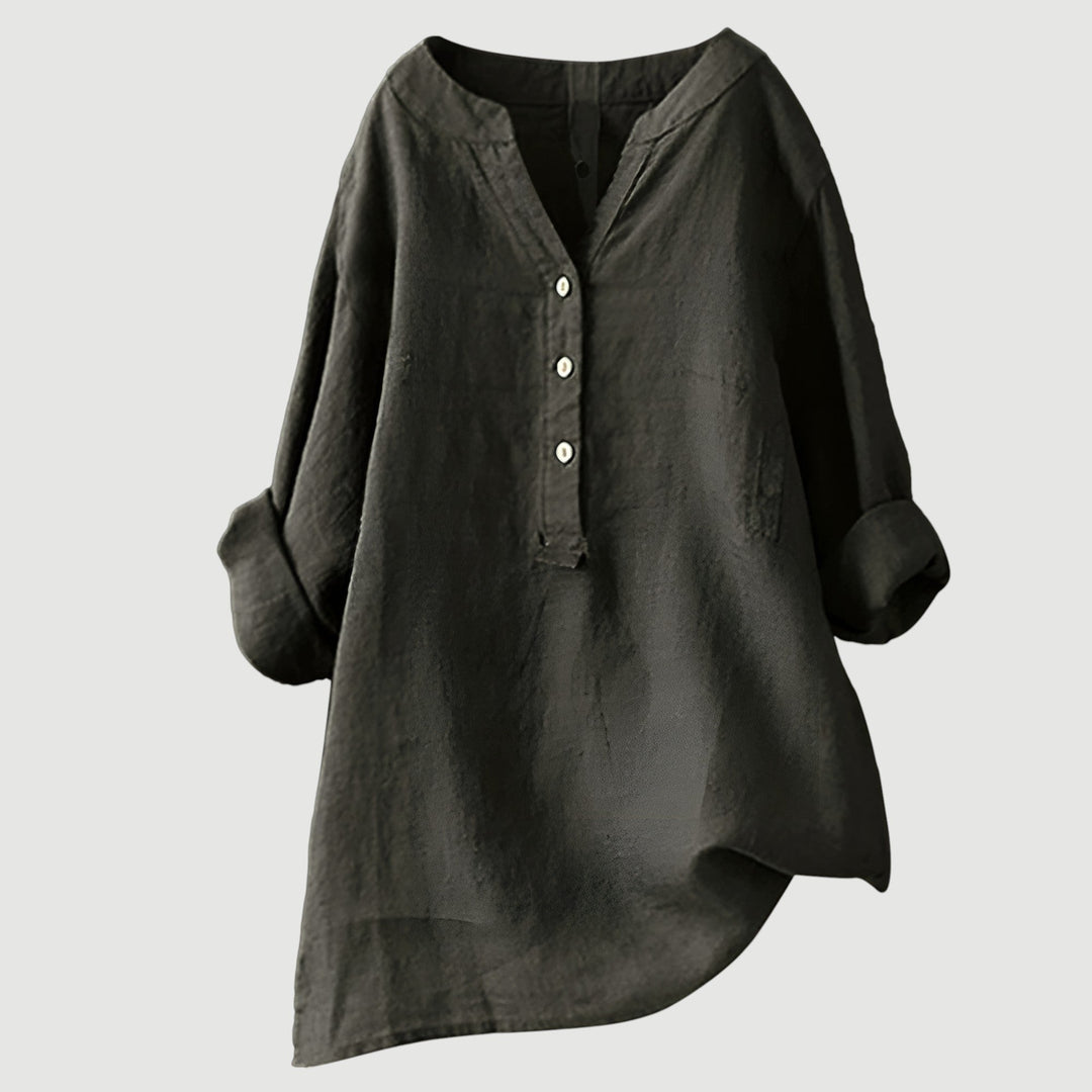 Freja – Luchtig en comfortabele blouse met knoopsluiting