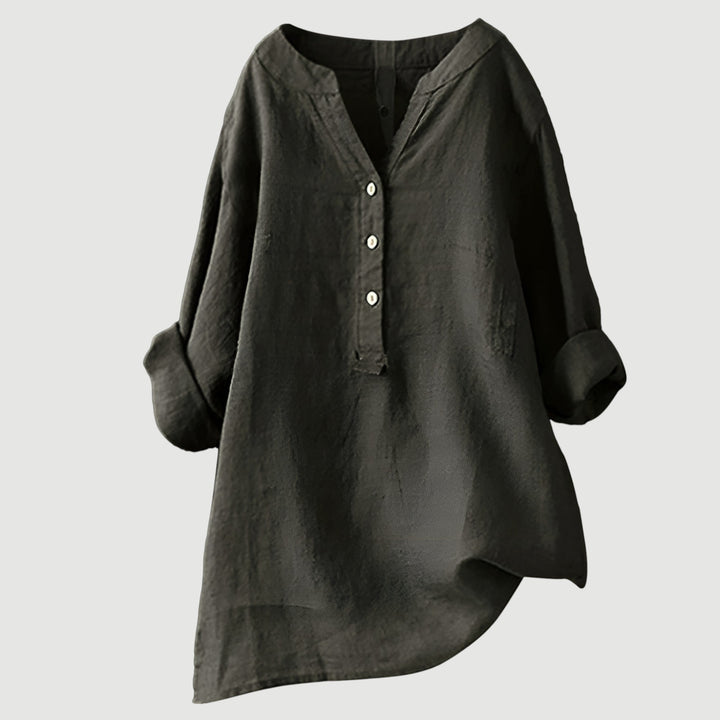 Freja – Luchtig en comfortabele blouse met knoopsluiting