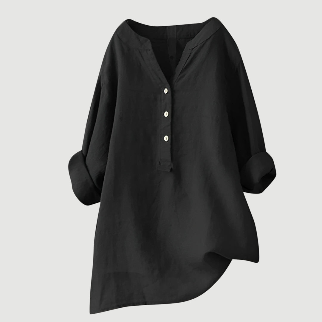 Freja – Luchtig en comfortabele blouse met knoopsluiting