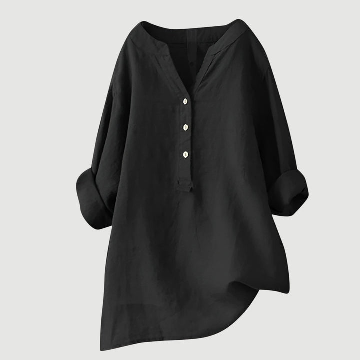 Freja – Luchtig en comfortabele blouse met knoopsluiting