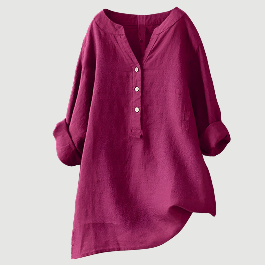 Freja – Luchtig en comfortabele blouse met knoopsluiting