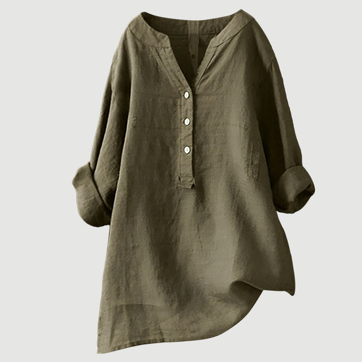 Freja – Luchtig en comfortabele blouse met knoopsluiting