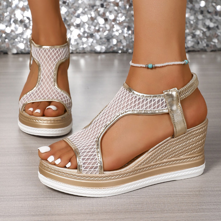 Elegante orthopedische instapsandalen voor dames met sleehak