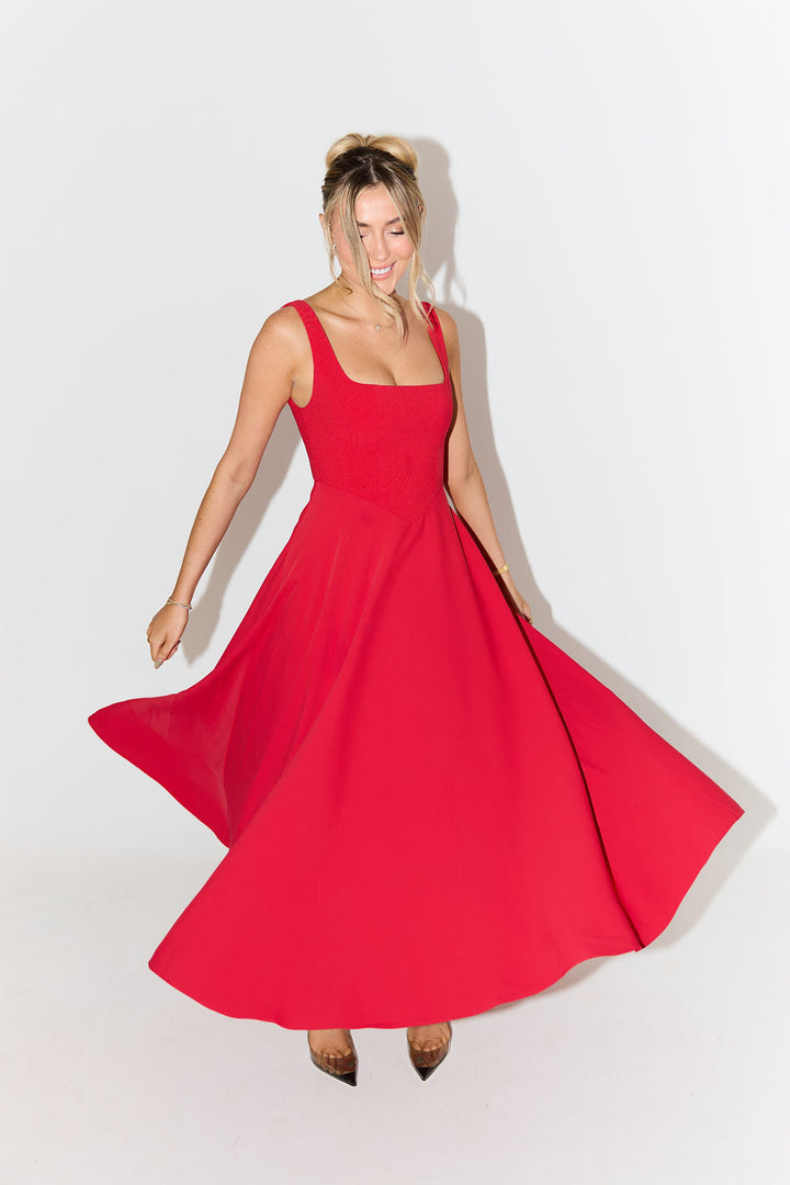 Amelia™ | Tijdloze, zwierige midi-jurk