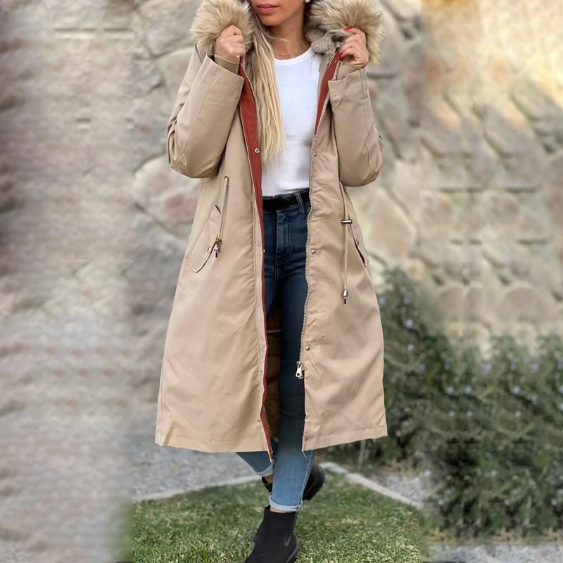 Frostra™ – Dames Winterjas met Capuchon en Zachte Kraag