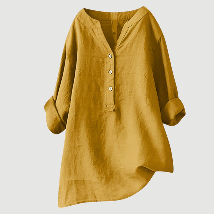 Freja – Luchtig en comfortabele blouse met knoopsluiting