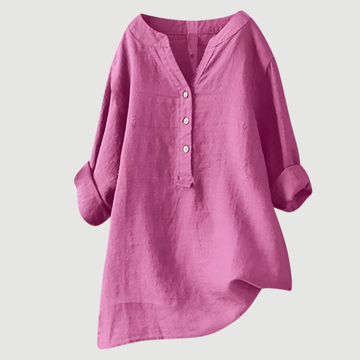 Freja – Luchtig en comfortabele blouse met knoopsluiting